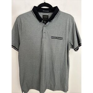 Cactus Man Pollo Large Men's Short Sleeve Gray And Black Front Pocket Shirt